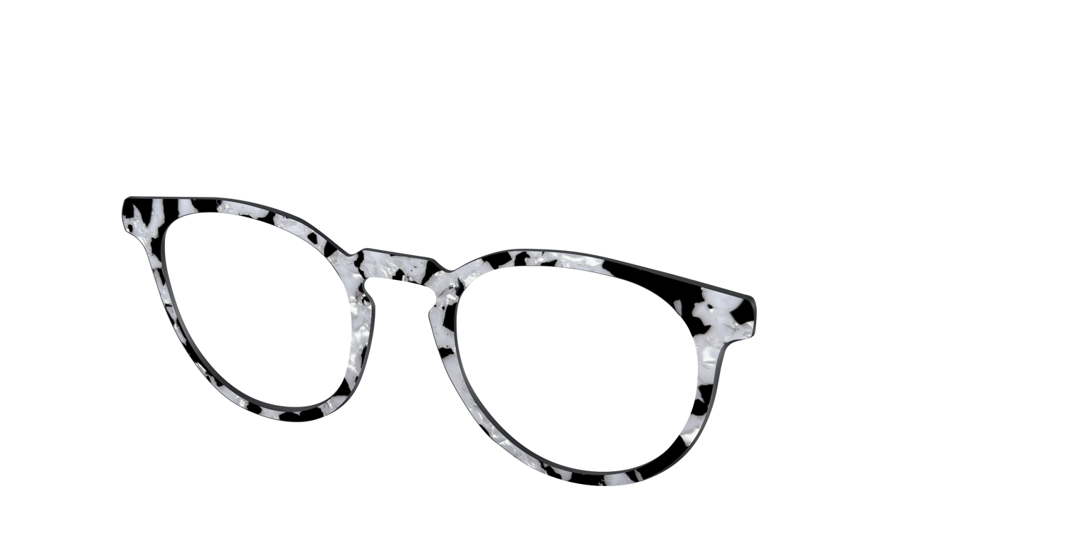 The Black & White Pearl Tortoise - Angle Top Image - Pair Eyewear