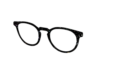 The Black Holographic Flakes - Angle Top Thumbnail - Pair Eyewear