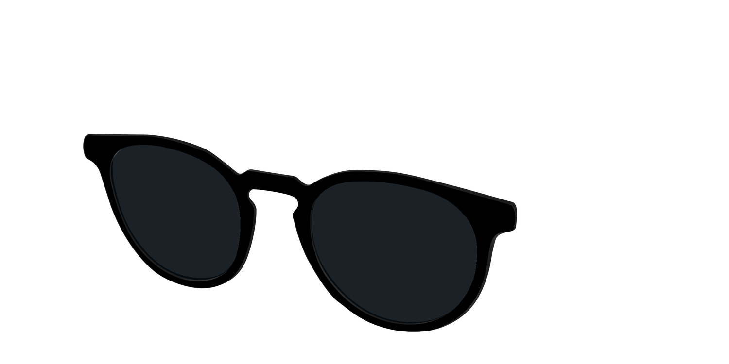 The Non-Polarized Black Sun Top - Angle Top Image - Pair Eyewear