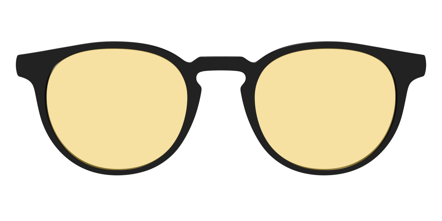 The Black With Citrine Yellow Lens - Front Top Image - Pair Eyewear