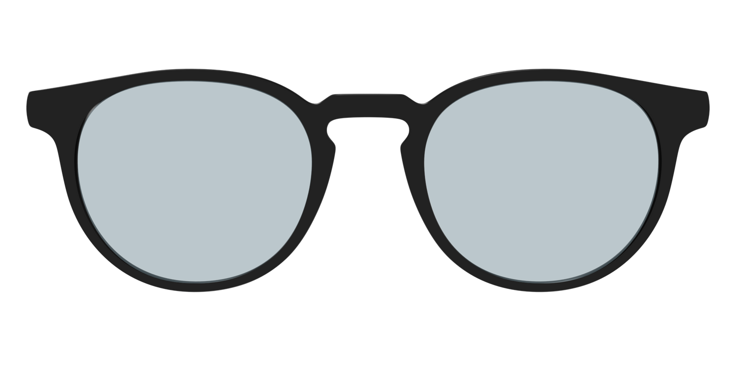 The Black With Slate Blue Lens - Front Top Image - Pair Eyewear