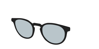 The Black With Slate Blue Lens - Angle Top Thumbnail - Pair Eyewear