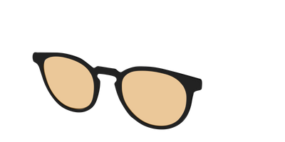 The Black With Umber Brown Lens - Angle Top Thumbnail - Pair Eyewear
