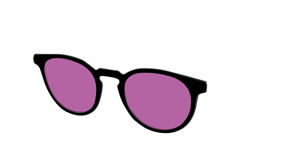 The Black with Violet Golf lens - Angle Top Image - Pair Eyewear