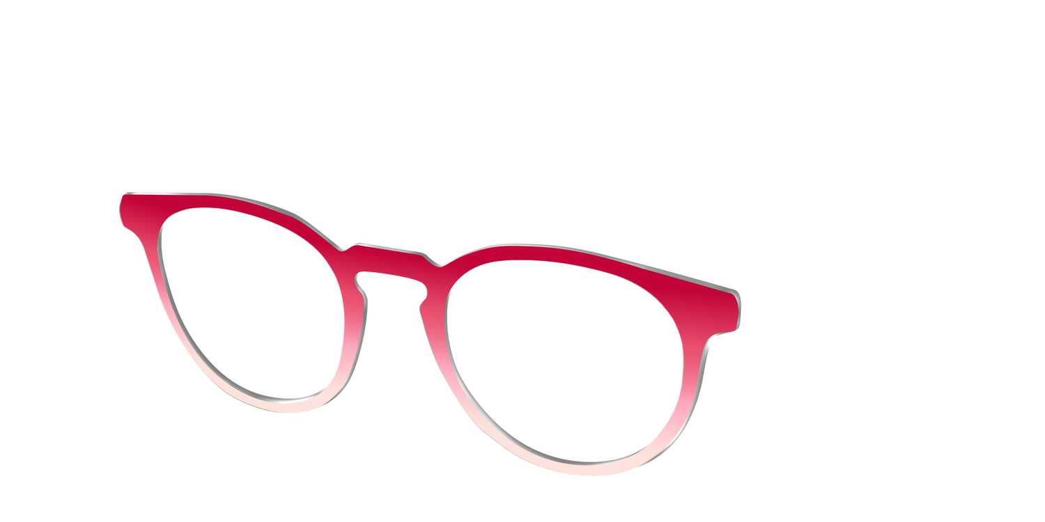 The Cherry to Peach Gradient - Angle Top Image - Pair Eyewear