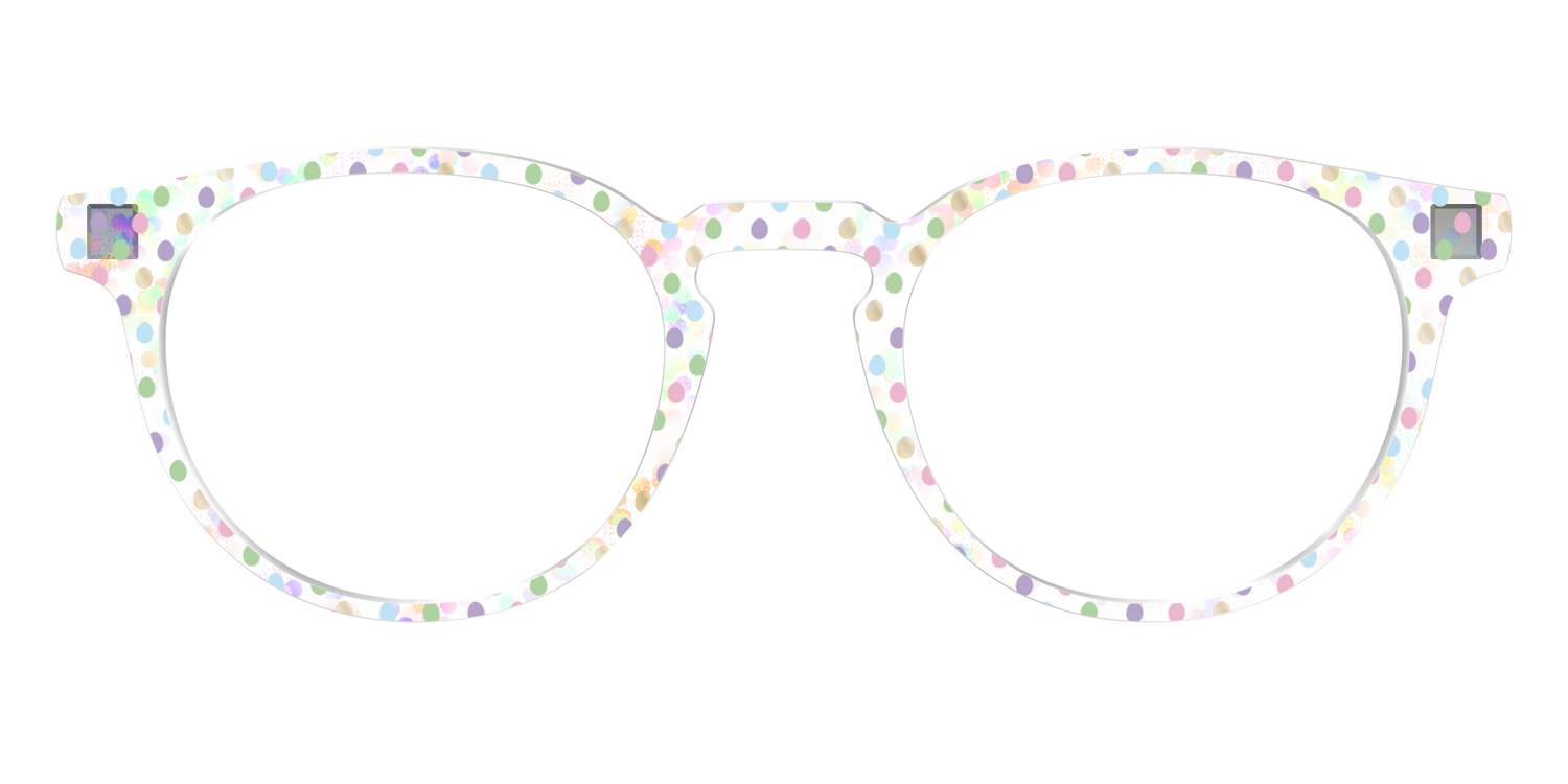 The Egg Polka Dot with Gold Foil Crystal - Front Top Image - Pair Eyewear