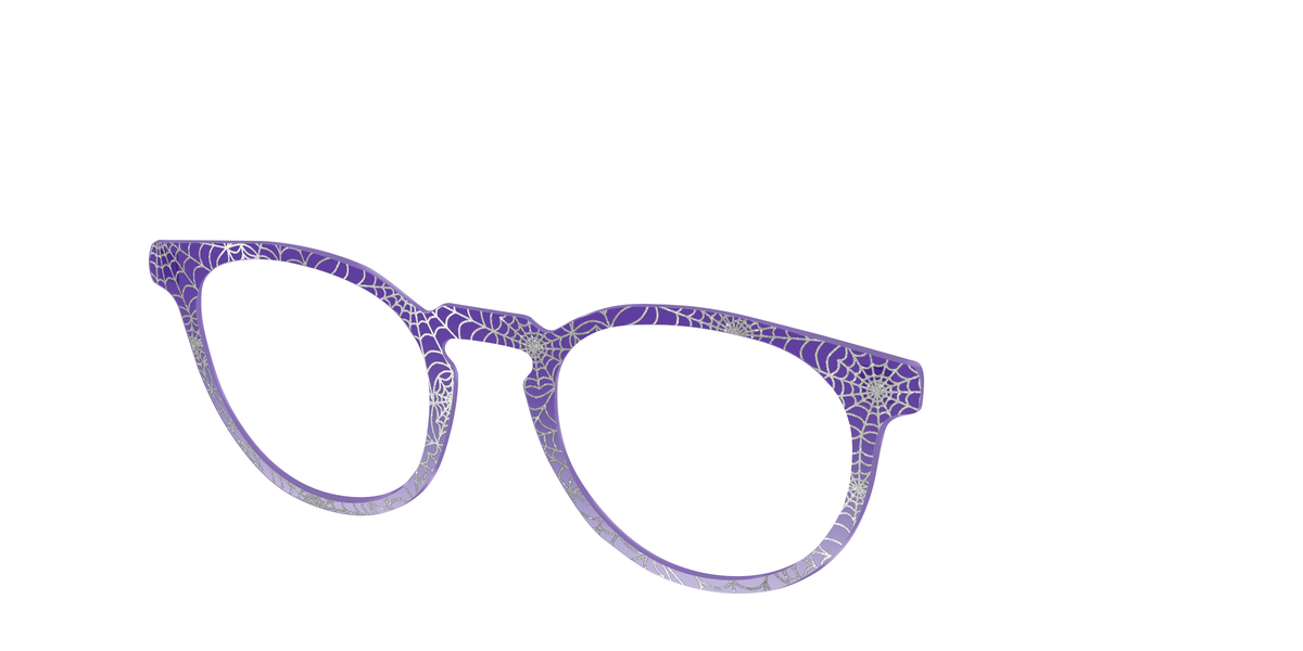 The Holographic Purple Webbed Crystal - Angle Top Image - Pair Eyewear