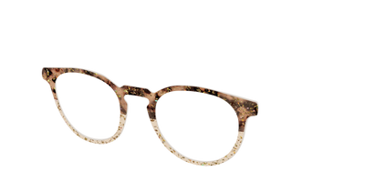 The Khaki Tortoise Crystal Split with Gold Flakes - Angle Top Thumbnail - Pair Eyewear