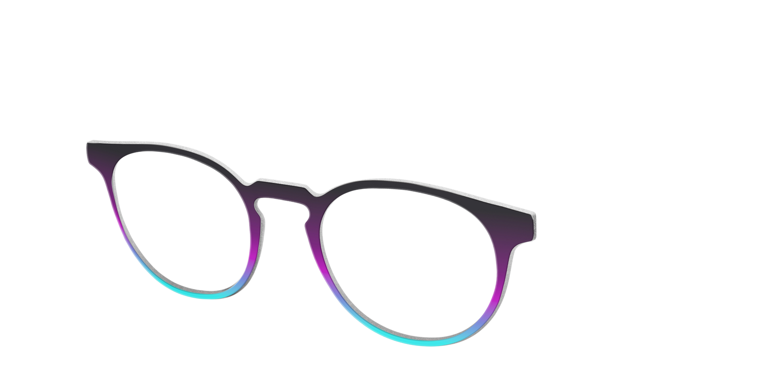 The Licorice to Seafoam Gradient - Angle Top Image - Pair Eyewear