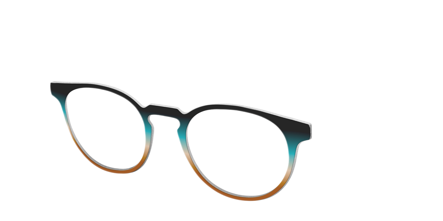The Onyx to Rust Gradient - Angle Top Image - Pair Eyewear