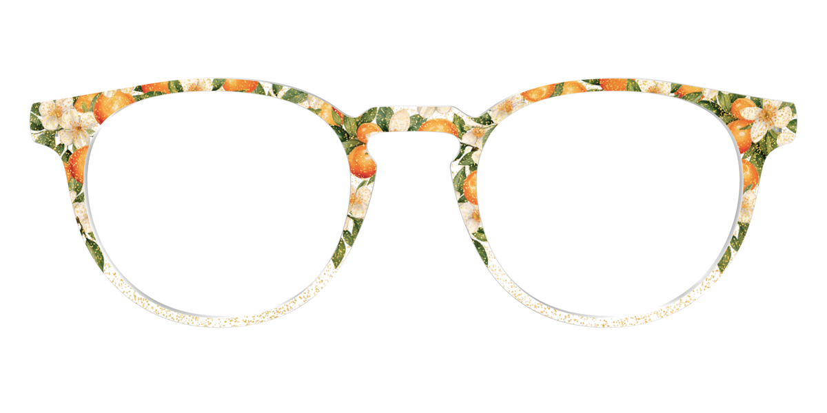The Orange Blossom Glitter Crystal - Front Top Image - Pair Eyewear