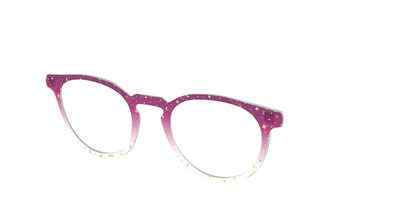 The Pink Ombre Gold Foil Crystal - Angle Top Thumbnail - Pair Eyewear