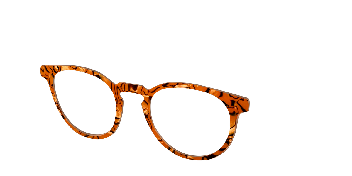 The Pumpkin Pearl Swirl - Angle Top Image - Pair Eyewear