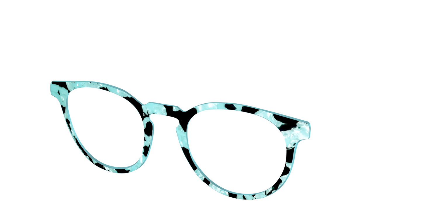 The Robin's Egg Pearl Tortoise - Angle Top Image - Pair Eyewear