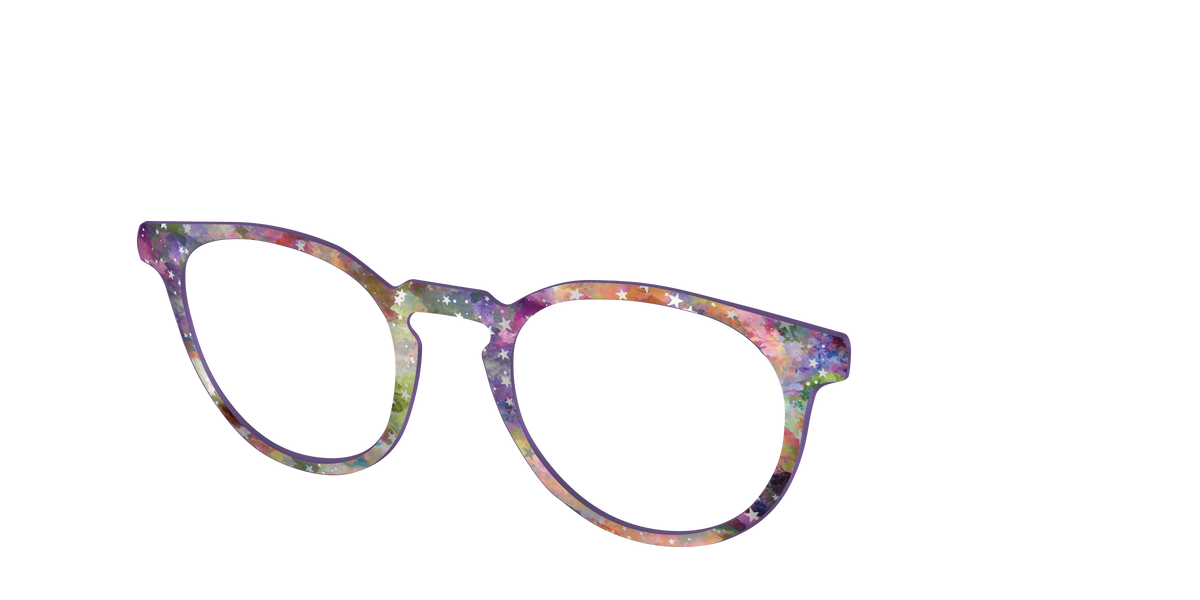 The Silver Foil Starry Sky - Angle Top Image - Pair Eyewear