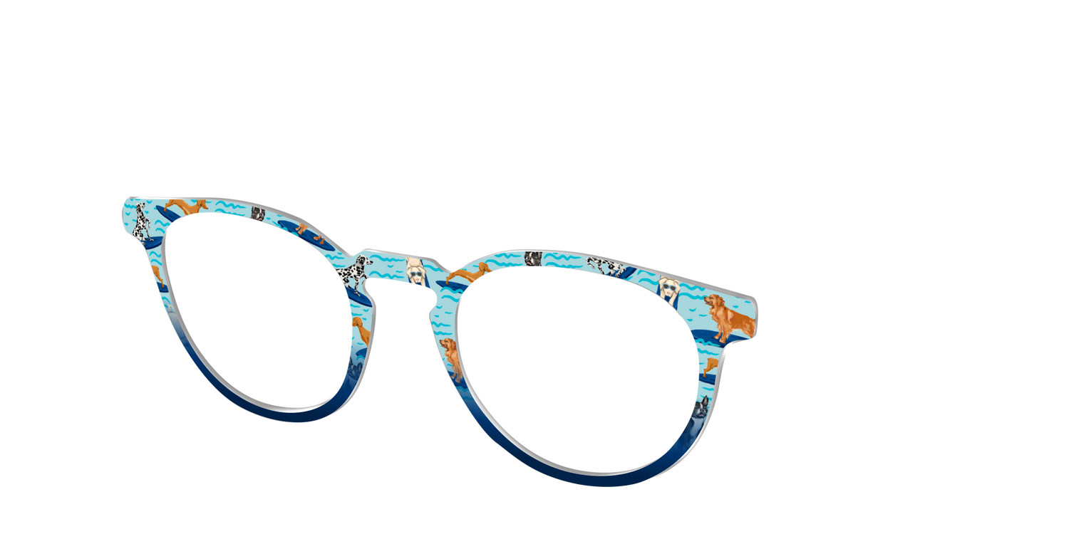 The Surf's Up Pups - Angle Top Image - Pair Eyewear