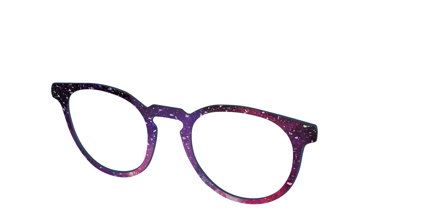 The Twilight Sky with Holographic Glitter - Angle Top Image - Pair Eyewear