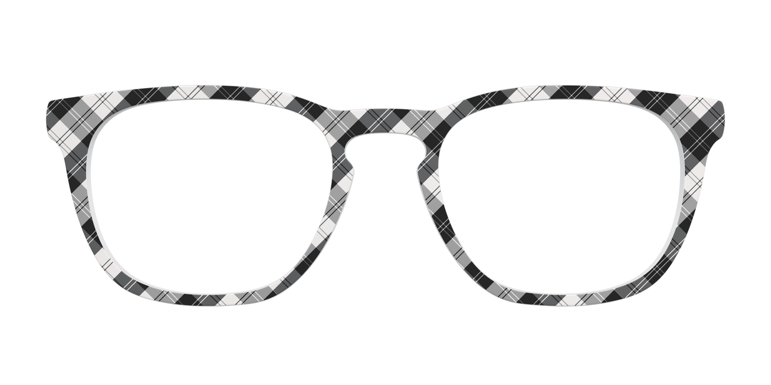 The B&W Plaid - Front Top Image - Pair Eyewear