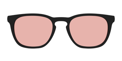 The Black With Coral Pink Lens - Front Top Thumbnail - Pair Eyewear