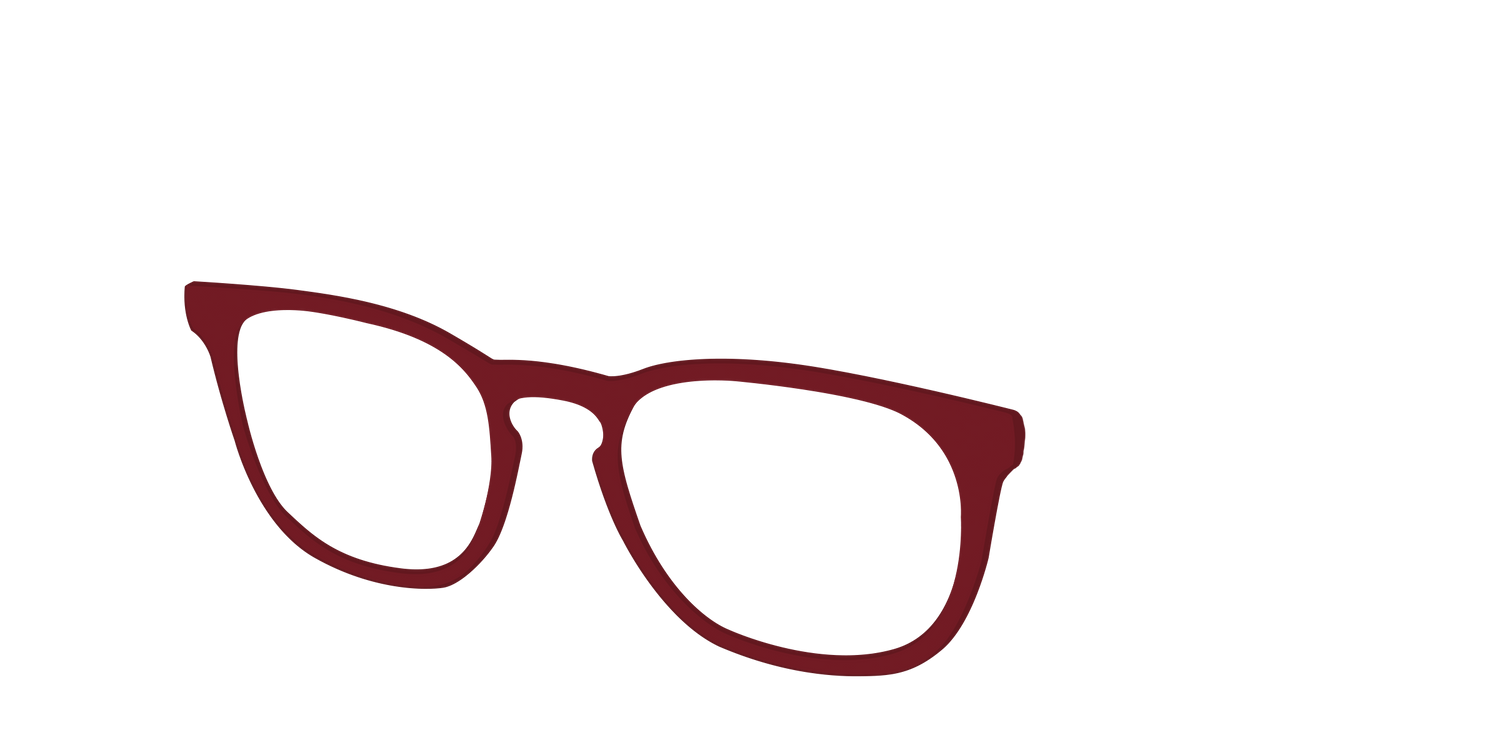 The Burgundy - Angle Top Image - Pair Eyewear