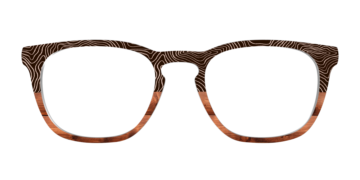 The Cabin Woodgrain Split - Front Top Image - Pair Eyewear