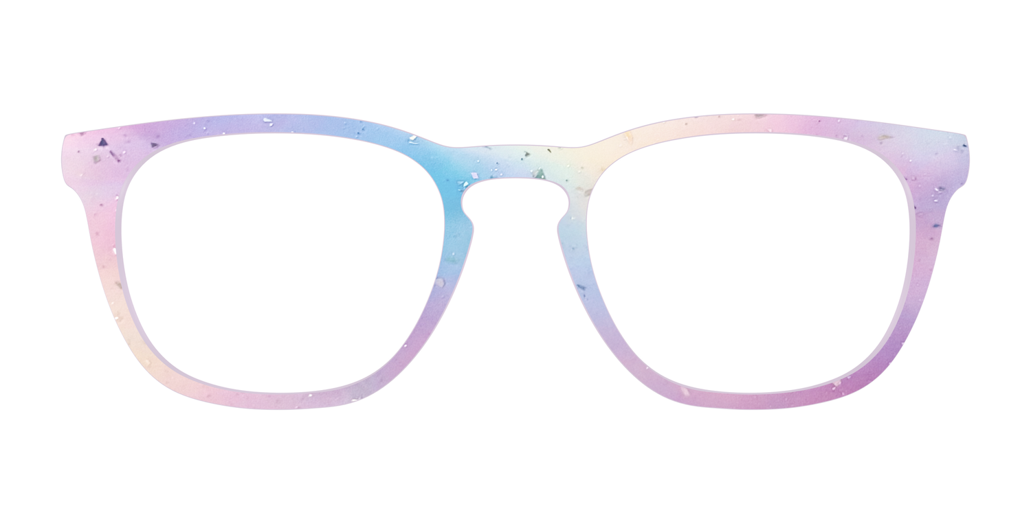 The Dreamy Pastel with Holographic Glitter - Front Top Image - Pair Eyewear