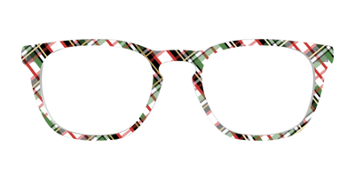 The Evergreen Plaid with Foil Crystal - Front Top Thumbnail - Pair Eyewear