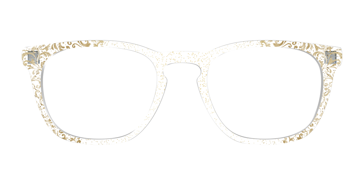 The Golden Flair Glitter Crystal with Gold Foil - Front Top Image - Pair Eyewear