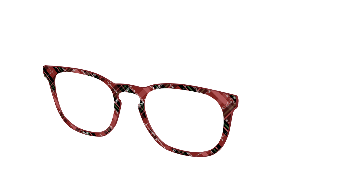 The Holly Plaid with Glitter - Angle Top Image - Pair Eyewear