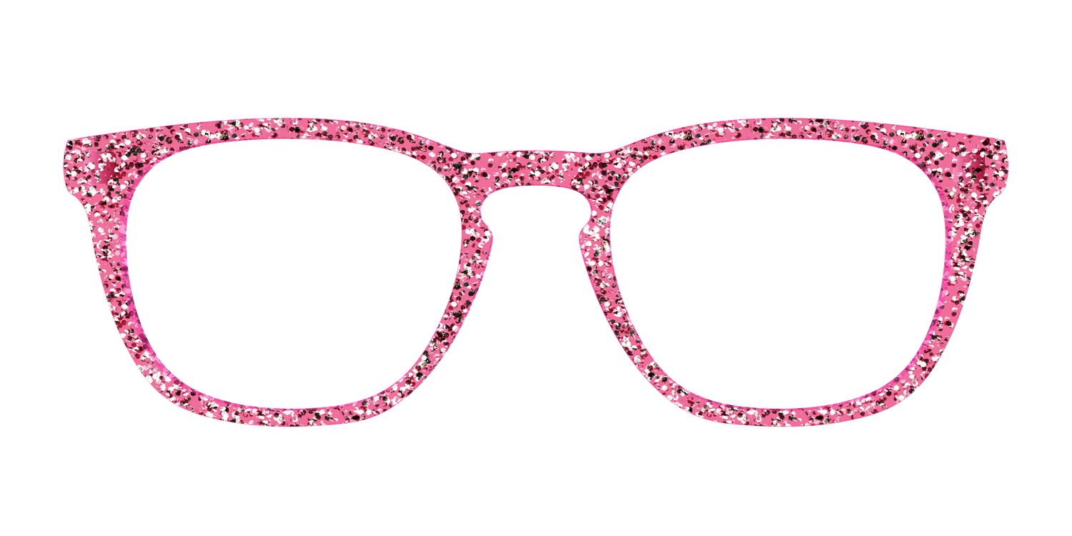The Hot Pink Sparkle - Front Top Image - Pair Eyewear