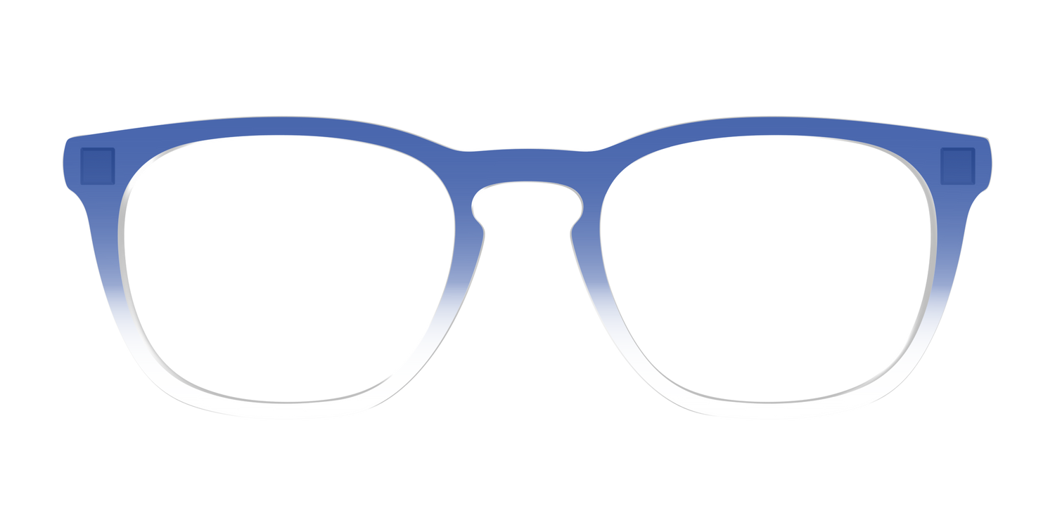 The Indigo Gradient Crystal - Front Top Image - Pair Eyewear