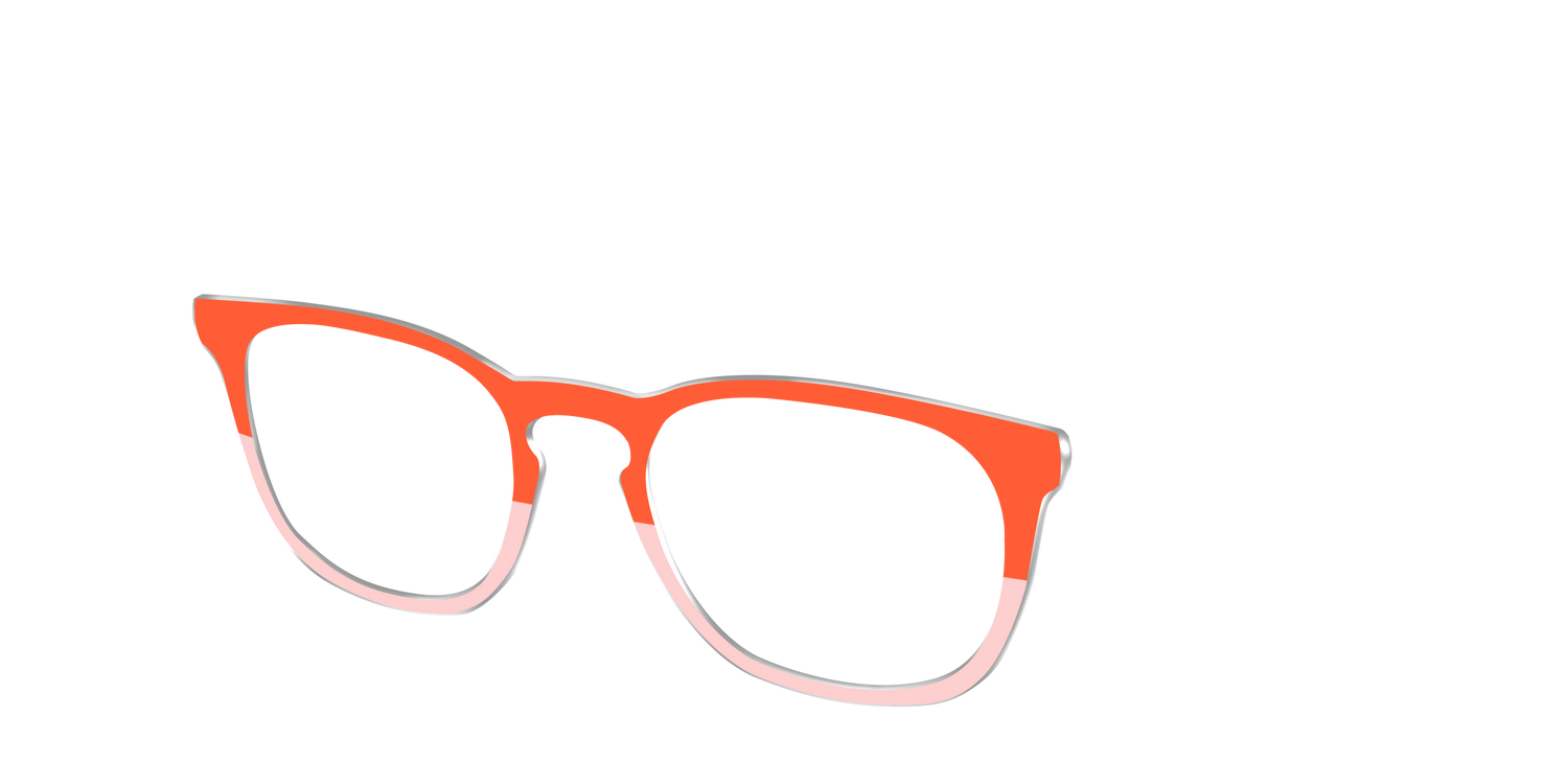 The Jasper & Venetian Pink Split - Angle Top Image - Pair Eyewear