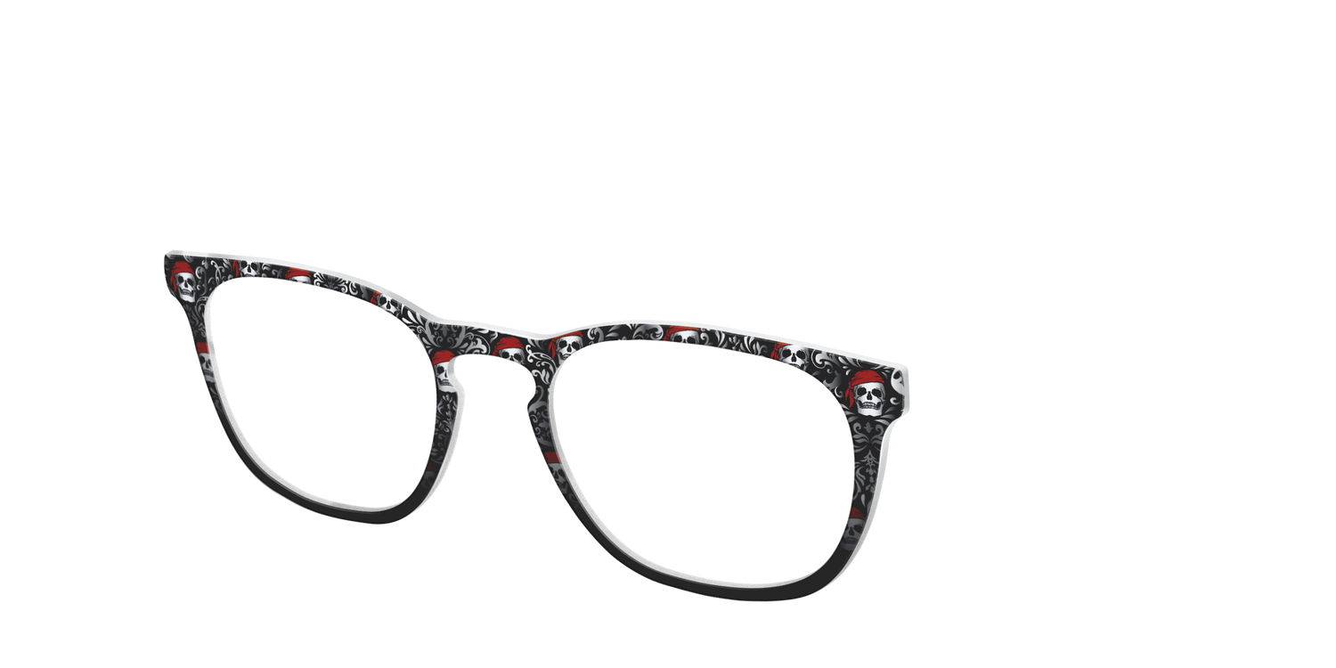 The Jolly Roger Damask - Angle Top Image - Pair Eyewear