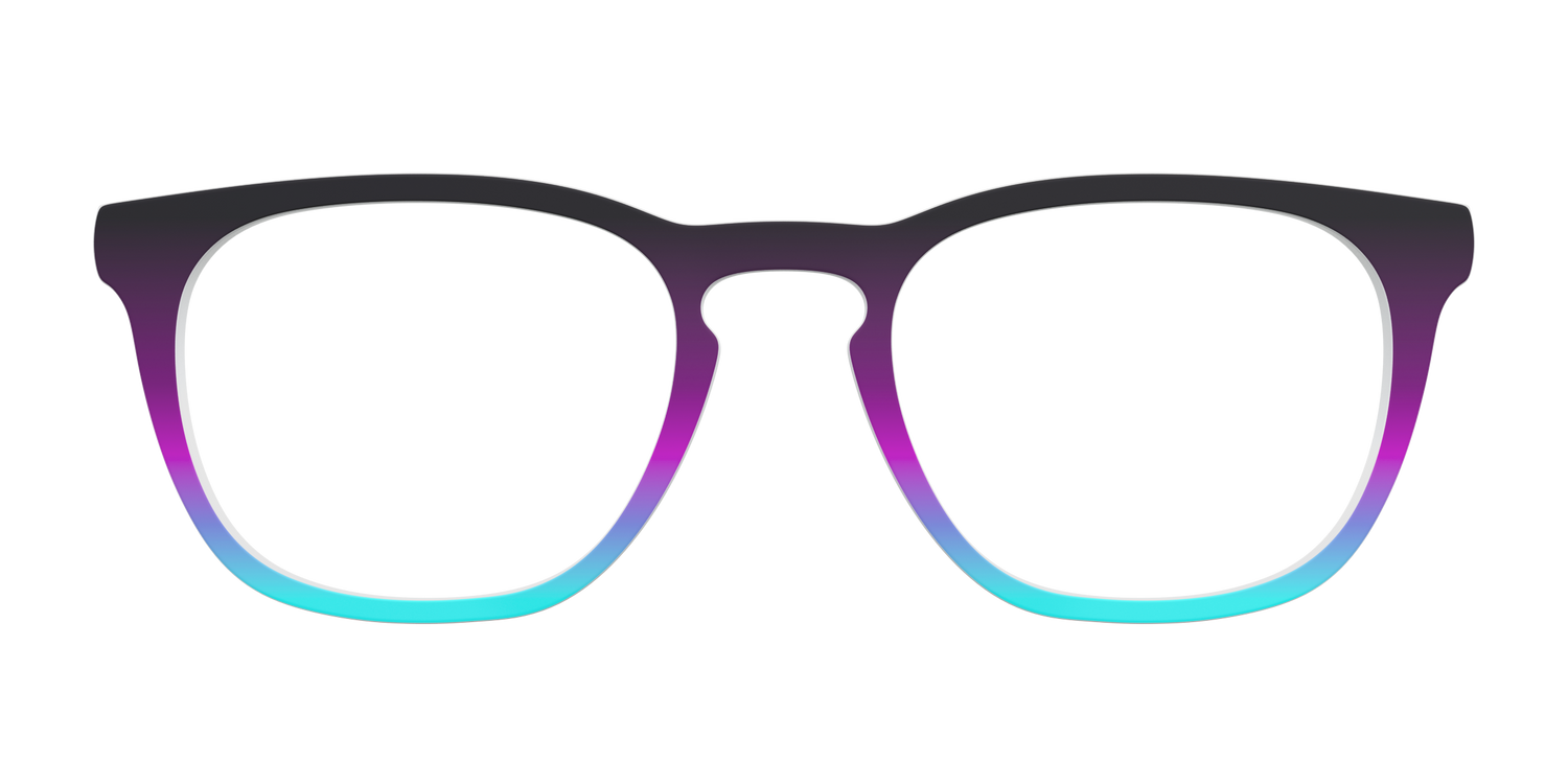 The Licorice to Seafoam Gradient - Front Top Image - Pair Eyewear