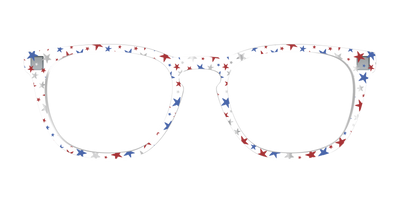 The Multi Stars Crystal with Silver Foil - Front Top Thumbnail - Pair Eyewear