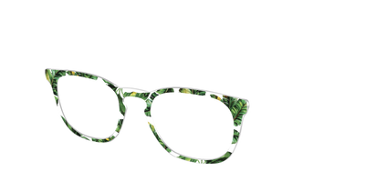 The Palm Leaves Crystal - Angle Top Thumbnail - Pair Eyewear