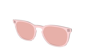 The Pink Crystal With Coral Pink Lens - Angle Top Thumbnail - Pair Eyewear