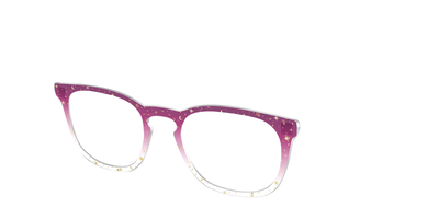 The Pink Ombre Gold Foil Crystal - Angle Top Thumbnail - Pair Eyewear