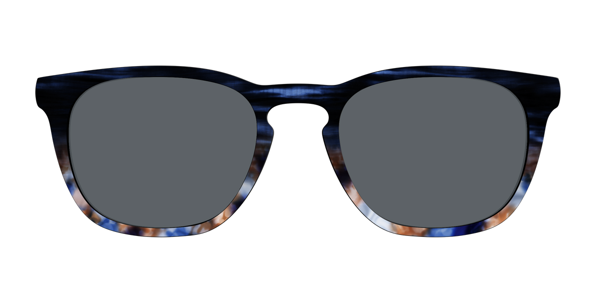 The Polarized Blue Horn Tortoise Sun Top - Front Top Image - Pair Eyewear