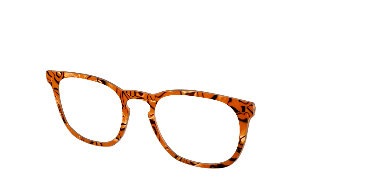 The Pumpkin Pearl Swirl - Angle Top Image - Pair Eyewear