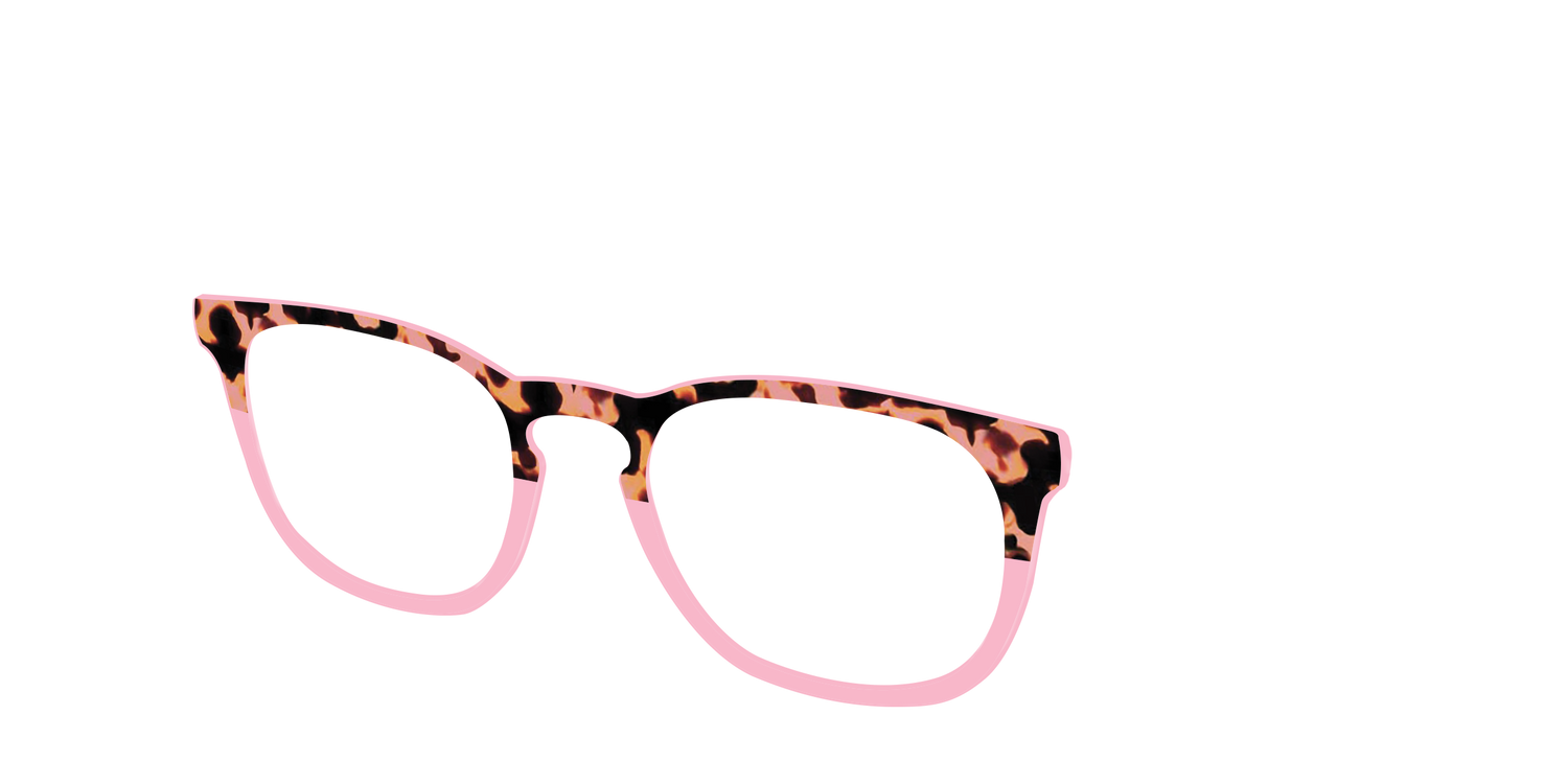 The Punch Tortoise Crystal Split - Angle Top Image - Pair Eyewear