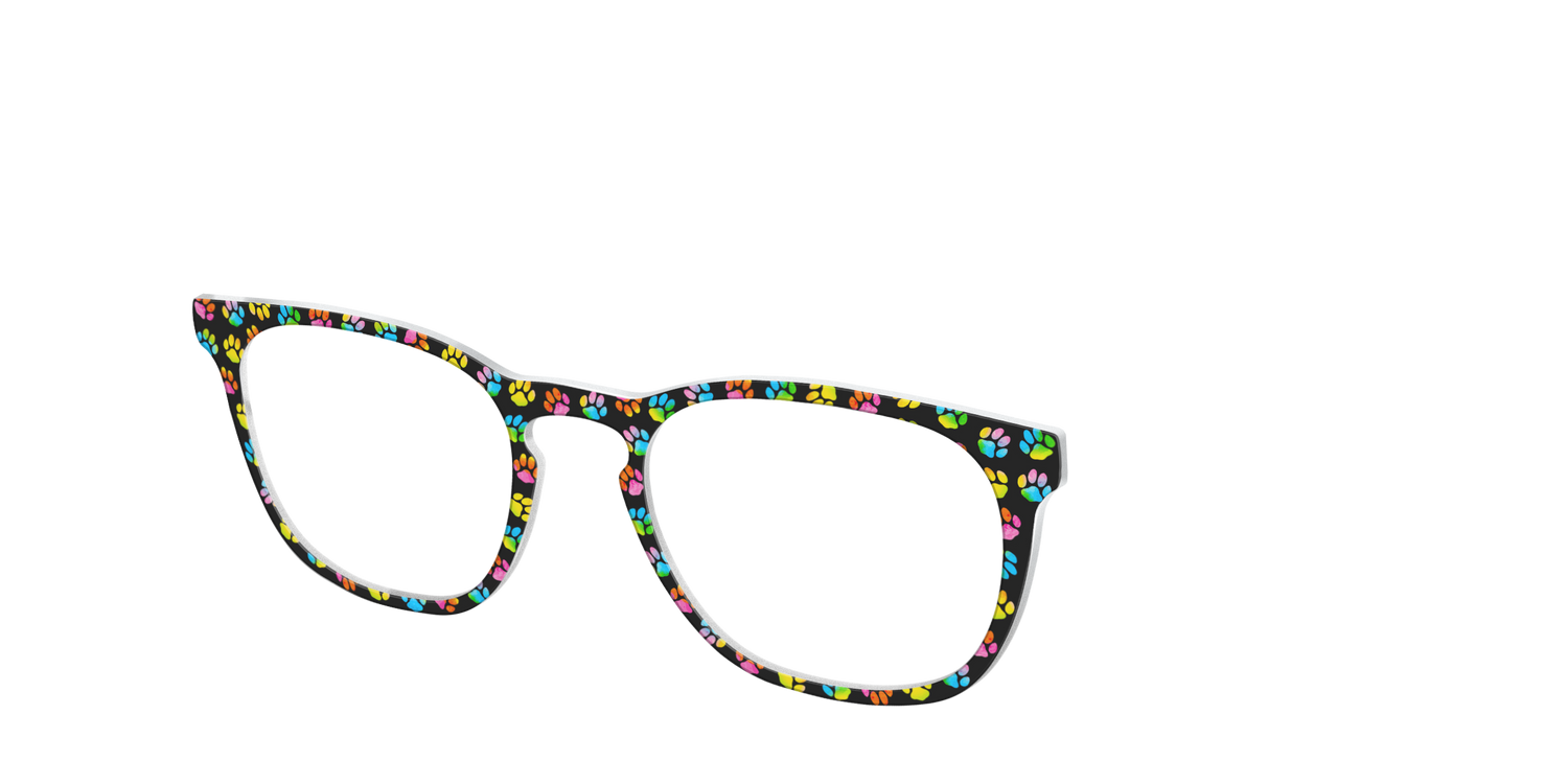 The Rainbow Paw Print - Angle Top Image - Pair Eyewear