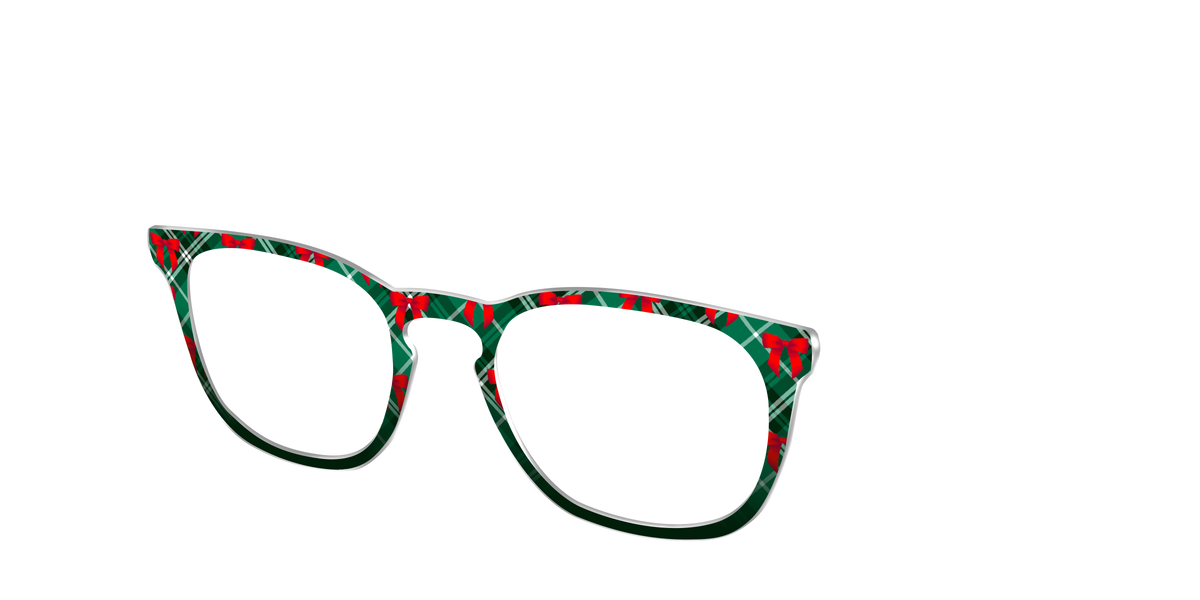 The Ribbon-Clad Plaid - Angle Top Image - Pair Eyewear