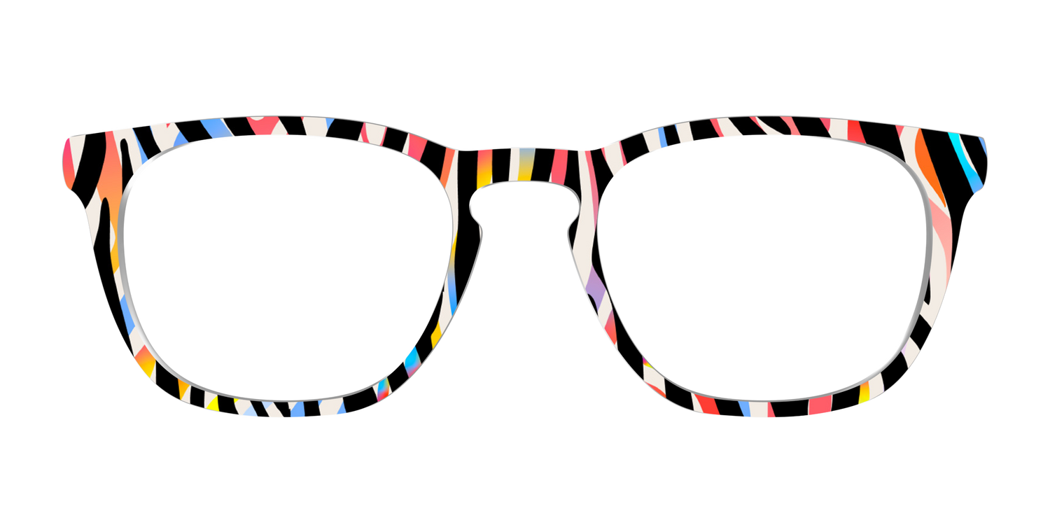 The Vivid Zebra Stripes - Front Top Image - Pair Eyewear