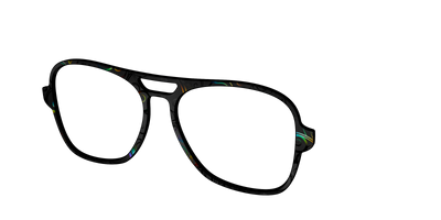 The Black Holographic Scrolls - Angle Top Thumbnail - Pair Eyewear