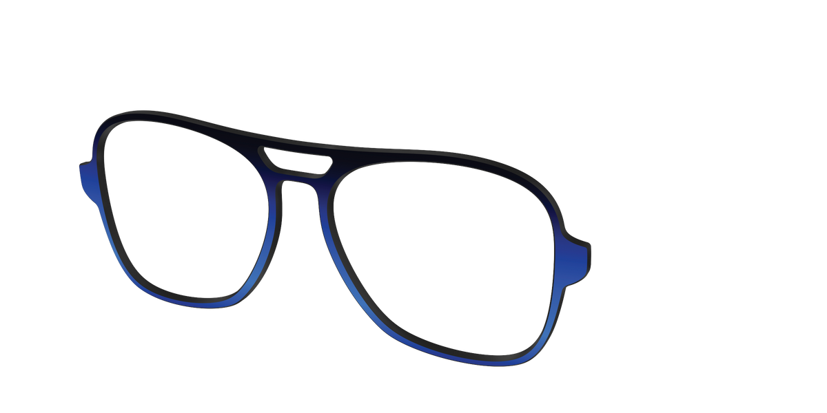 The Black to Blueberry Gradient - Angle Top Image - Pair Eyewear