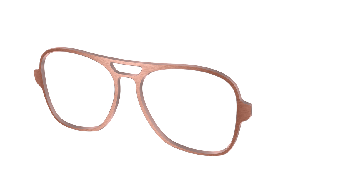 The Brushed Champagne - Angle Top Image - Pair Eyewear