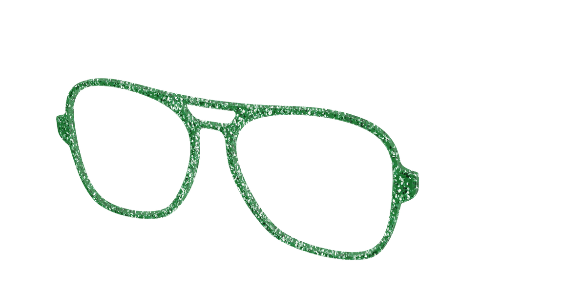 The Emerald Sparkle - Angle Top Image - Pair Eyewear