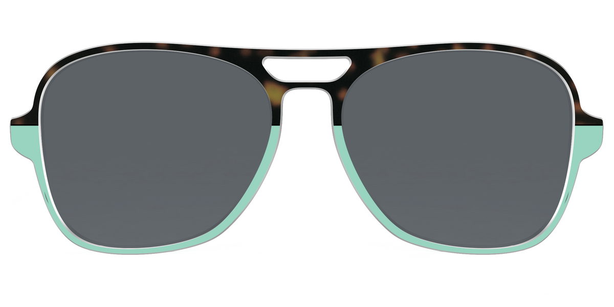 The Polarized Matcha Split Sun Top - Front Top Image - Pair Eyewear