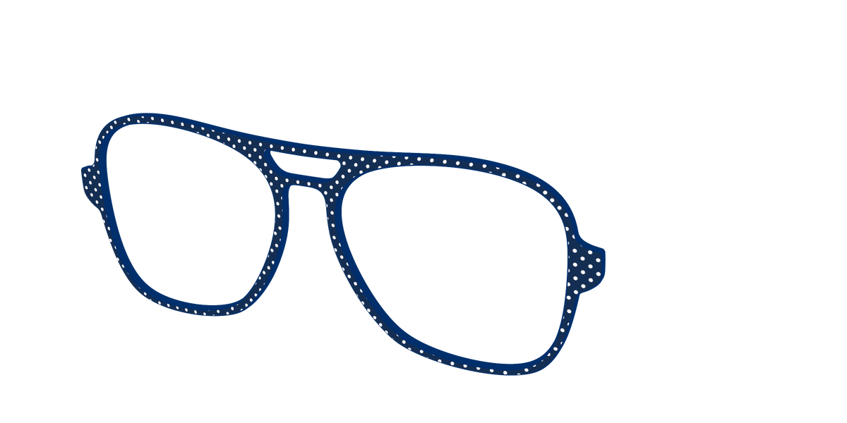 The Navy Pin Dot - Angle Top Image - Pair Eyewear